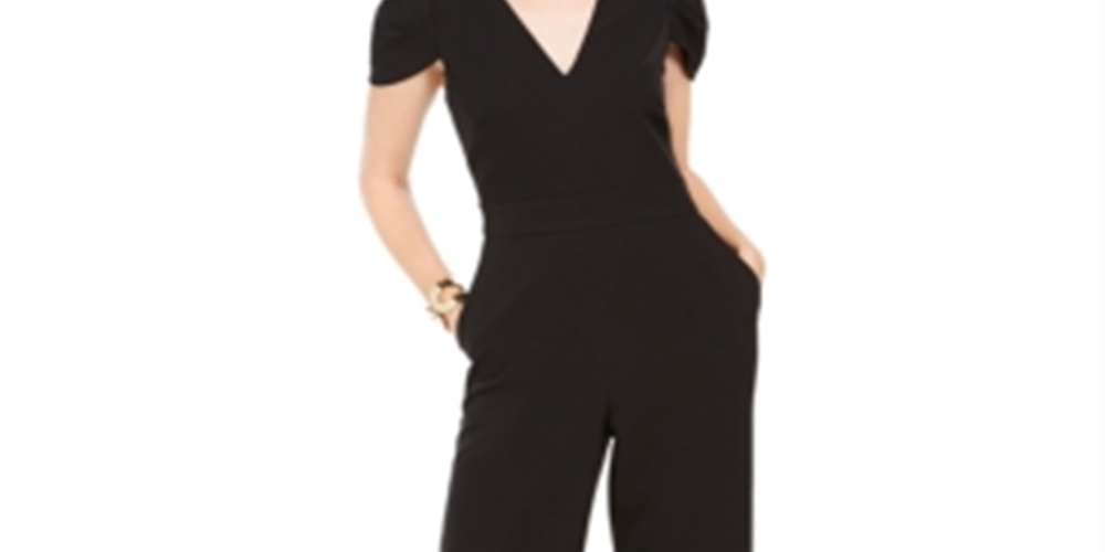 Vince Camuto Women's Wide Leg Jumpsuit Black Size 12