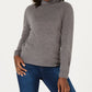 Karen Scott Women's Long Sleeve Sweater Gray Size Petite Medium