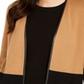 Charter Club Women's Faux Leather Trim Colorblock Cardigan Brown Size Petite Small
