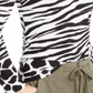 INC International Concepts Women's Zebra Print Top White-Black  Size Petite L