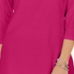 Karen Scott Women's Cotton Studded Split Neck Top Pink Size X-Small
