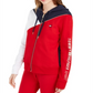 Tommy Hilfiger Women's Sport Colorblocked Zip up Hooded Sweatshirt Red Size Medium