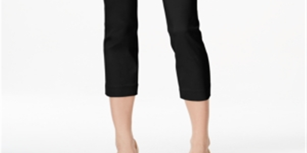 Style & Co Women's Pull on Capri Pants Black Size Petite
