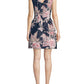 Vince Camuto Women's Textured Jacquard Fit & Flare Dress Blue Size 14