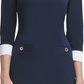 Tommy Hilfiger Women's Long Sleeve Peter Pan Collar Above the Knee Sheath Wear to Work Dress Blue Size 8