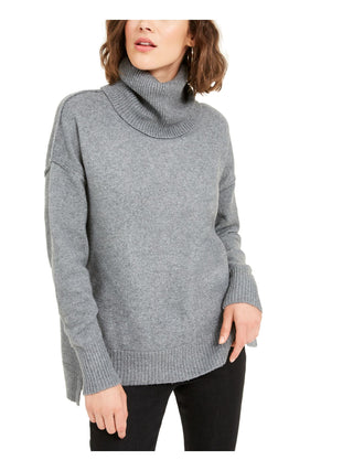 Bar III Women's Long Sleeve Turtle Neck Sweater Gray Size XX-Small