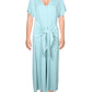 Alfani Women's Tie Front V Neck Shirtdress Blue Size Large