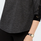 Charter Club Women's Tie Sleeve Top Gray Size Petite L