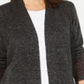 Karen Scott Women's Open Front Contrast Trim Cardigan Merlot Size X-Small