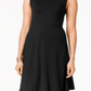 Style & Co Women's Sleeveless Swing Dress Black Size Petite