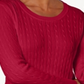 Karen Scott Women's Cable Knit Crewneck Sweater Red Size XX-Large