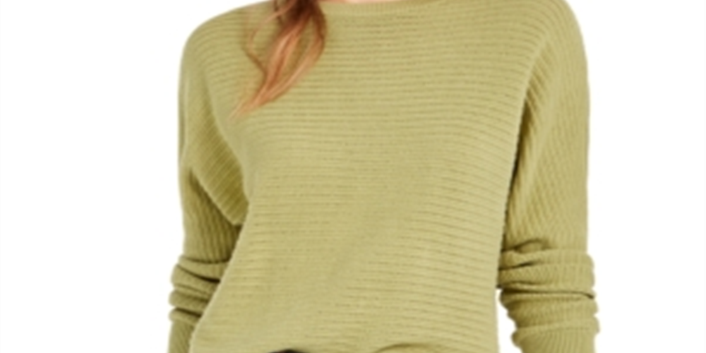 Calvin Klein Women's Cotton Sweater Green Size X-Small