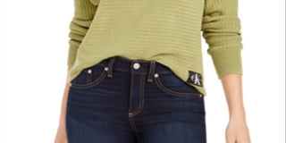 Calvin Klein Women's Cotton Sweater Green Size X-Small
