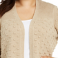 Calvin Klein Women's Plus Popcorn Cardigan Sweater Brown Size 3X