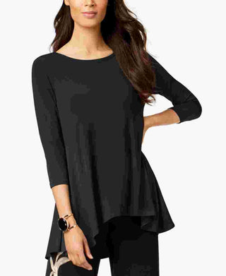Alfani Women's High Low Jersey Tunic Top Black Size XX-Large