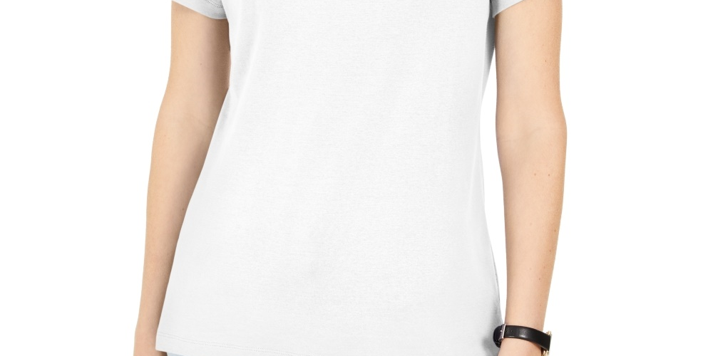 Karen Scott Women's Grommet-Trim Top White Size Medium