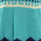 Weatherproof Vintage Women's Blanket Fair Isle Ribbed Trim Pullover Sweater Blue Size Small
