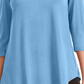 JM Collection Women's Cold Shoulder Top Blue Size Large