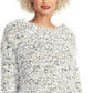 Rachel Roy Women's Super Fuzzy Cropped Sweater White Size Medium