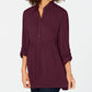 Style & Co Women's Babydoll Tunic Shirt Purple Size PXL
