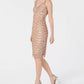 Adrianna Papell Women's Hand-Beaded Sheath Dress Pink Size 14