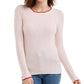 Maison Jules Women's Ribbed Crewneck Sweater Pink Size Small