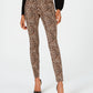 INC International Concepts Women's Leopard Print Skinny Jeans Orange Size 10 Petite