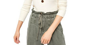 Free People Women's Ivory Long Sleeve V Neck Sweater White Size X-Large