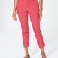 Charter Club Women's Newport Tummy Control Cropped Pants Red Size 4