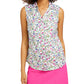 Charter Club Women's Floral-Print Sleeveless Shirt  White Size 12