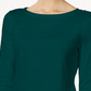 Charter Club Women's Pima Cotton BOAT Neck Button Shoulder Top Green Size XX-Large