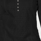 Karen Scott Women's Lace Front Henley Top Black Size X-Small
