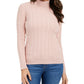 Charter Club Women's Cable Turtleneck Sweater Pink Size Medium