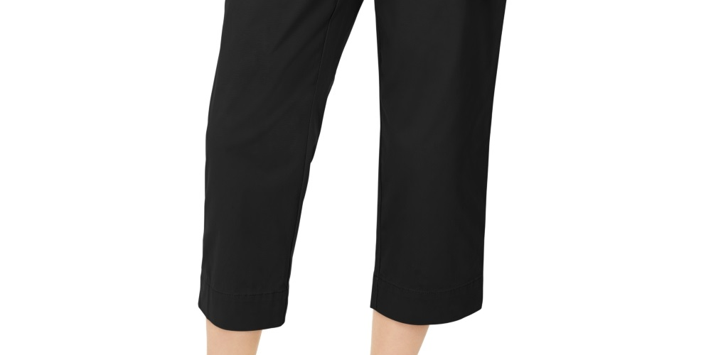 Charter Club Women's Capri Twill Pants Black Size 16