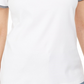 Karen Scott Women's Contrast-Trim Keyhole Top White Size Small