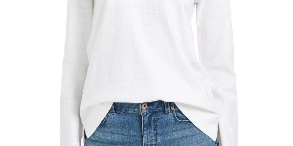 Charter Club Women's Cotton Embroidered Top White Size Small
