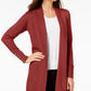 JM Collection Women's Open-Front Cardigan Red Size XX-Large