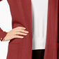 JM Collection Women's Open-Front Cardigan Red Size XX-Large