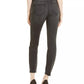 INC International Concepts Women's Flocked Leopard Print Skinny Jeans Black Size 4