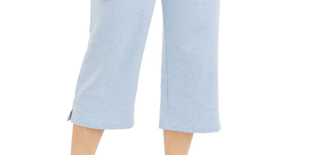 Karen Scott Women's Drawstring-Waist Capri Pants Blue Size Small