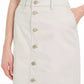 Charter Club Women's Denim Button-Front Skirt  Beige Size 16