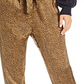 Joie Women's Sequoya Leopard Print Jogger Pants Gold Size L