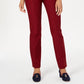 Charter Club Women's Cambridge Skinny Pull-On Tummy-Control Pants Wine Size 16