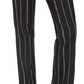 Charter Club Women's Denim Pinstriped Trousers Blue Size 10