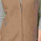 Karen Scott Women's Brown Zippered Sleeveless Vest Top Brown Size Small