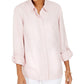 Style & Co Women's One-Pocket Shirt Pink Size Large