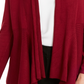 JM Collection Women's Ribbed Handkerchief-Hem Cardigan Medium Red Size X-Large