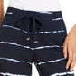 Style & Co Women's Striped Tie-Dyed Cropped Pants Navy Size X Small