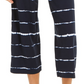 Style & Co Women's Striped Tie-Dyed Cropped Pants Navy Size X Small
