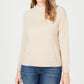Karen Scott Women's Zip Back Mock Neck Sweater  Beige Size XX-Large